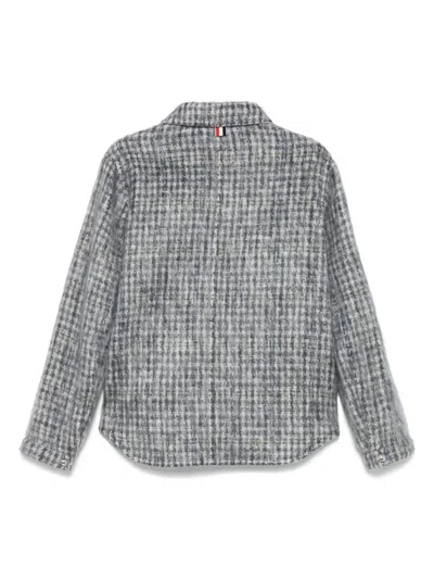 Thom Browne Gunclub Check Jacket In Gray