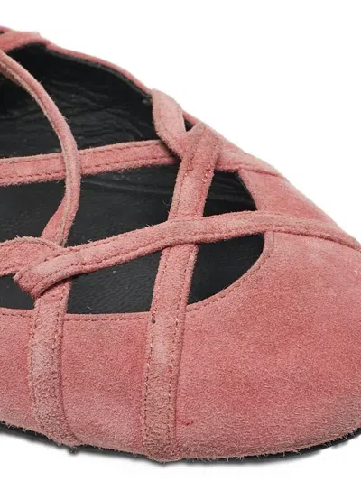 Pre-owned Marc Jacobs Vintage  Lace-detail Suede Flat Pumps