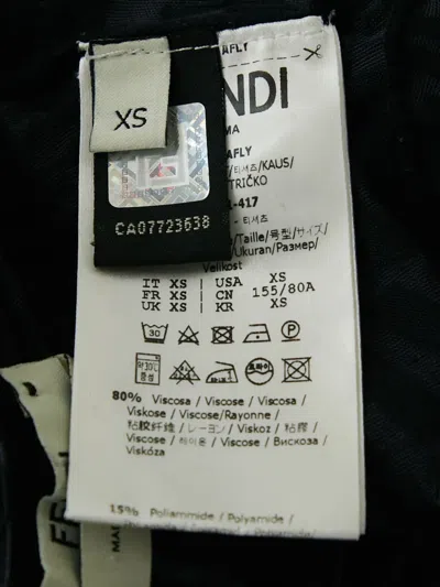 Pre-owned Fendi Ff-pattern Sheer Bodysuit