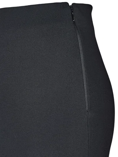 Max Mara Fitted Black Skirt With Discreet Side Zipper In Black