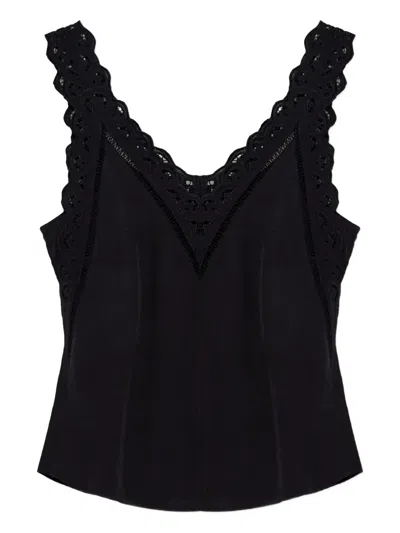 Isabel Marant Fradella V-neck Top In Black