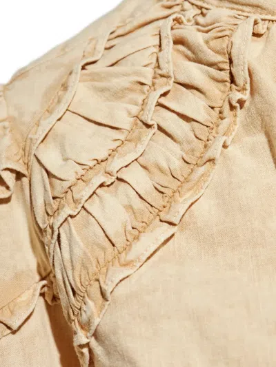 Isabel Marant Étoile Idety Ruffled Cotton-chambray Blouse