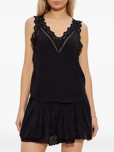 Isabel Marant Fradella V-neck Top In Black