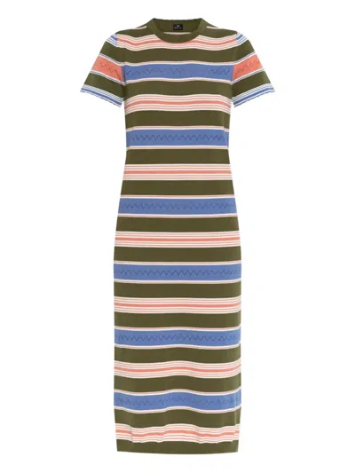 Ps By Paul Smith Striped Short-sleeved Dress