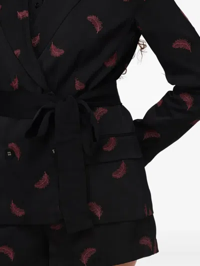 Twinset Double-layered Shirt In Black