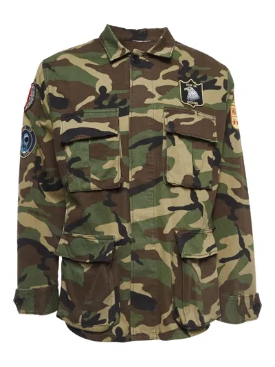 Pre-owned Saint Laurent Camouflaged Patch-detail Jacket