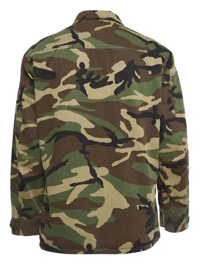 Pre-owned Saint Laurent Camouflaged Patch-detail Jacket