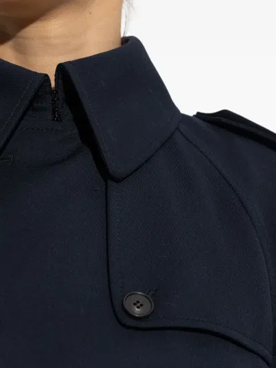 Alexander Mcqueen Short Double-breasted Navy Blue Jacket Women