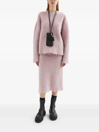 Jil Sander Wool Knitted Midi Skirt