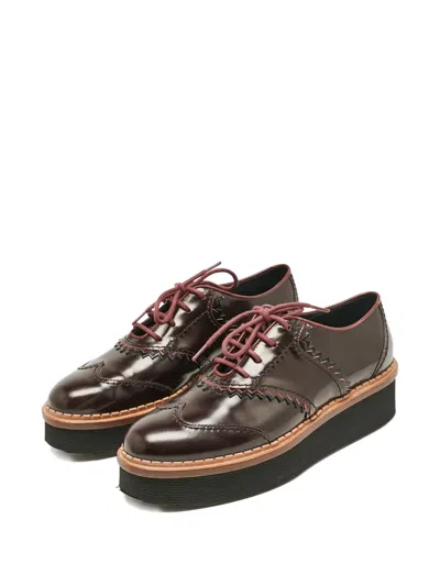 Pre-owned Tod's Vintage  Leather Platform Oxford Shoes