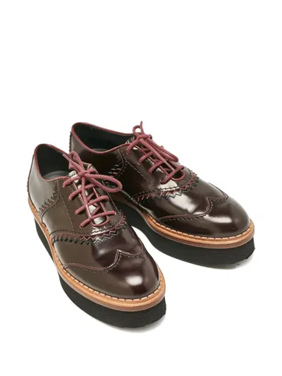 Pre-owned Tod's Vintage  Leather Platform Oxford Shoes