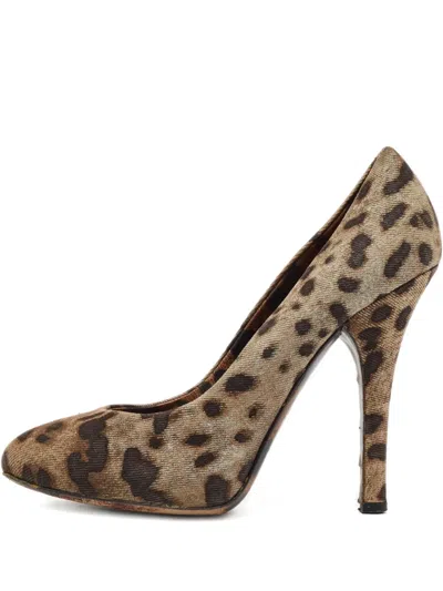 Pre-owned Dolce & Gabbana Leopard-print Leather Pumps