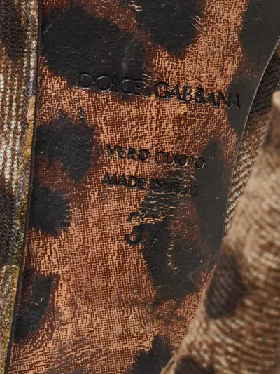 Pre-owned Dolce & Gabbana Leopard-print Leather Pumps