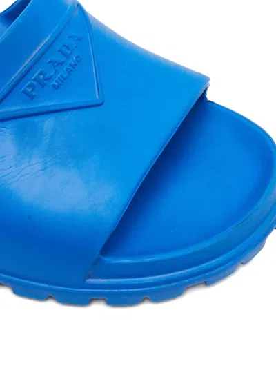 Pre-owned Prada Logo-embossed Slides