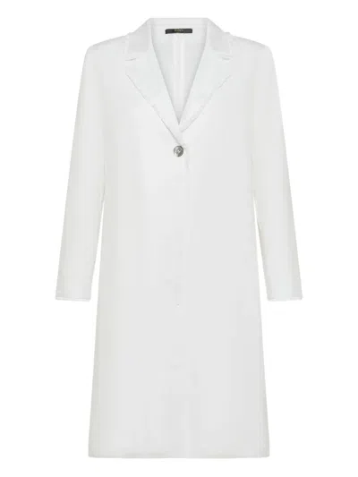 Seventy Notched-lapel Coat In White