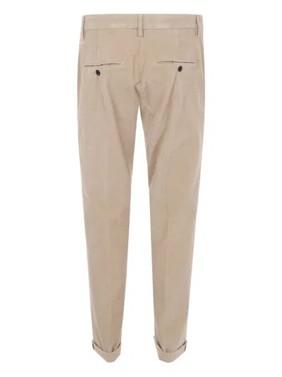 Dondup Cuffed Trousers With Belt Loops And Pockets In Green