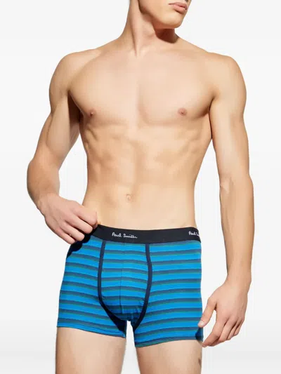 Paul Smith Striped Boxers In Blue