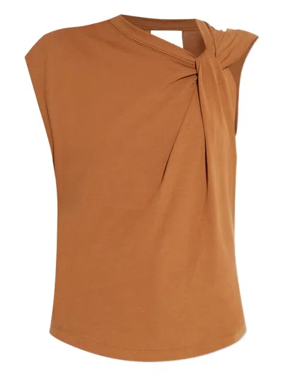Isabel Marant Nayda Twisted Cap-sleeve T-shirt