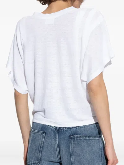 Isabel Marant Étoile Metallic-logo Linen T-shirt