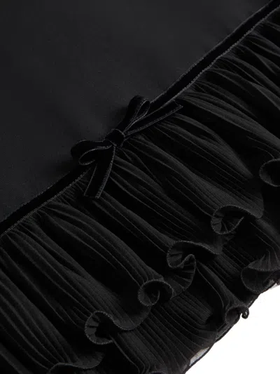 Valentino Crepe Couture Short Dress In Black
