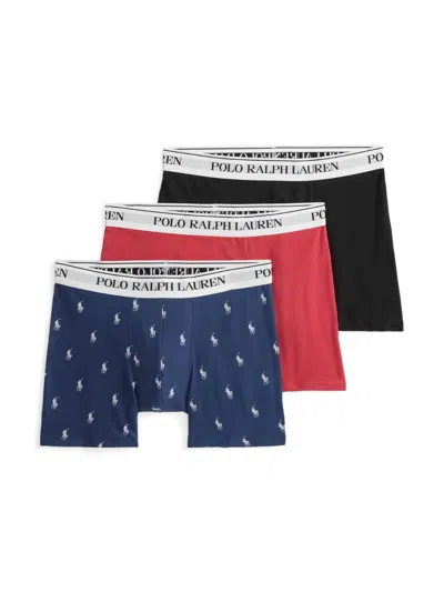 Polo Ralph Lauren Polo-player Print Boxers (pack Of Three) In Multi