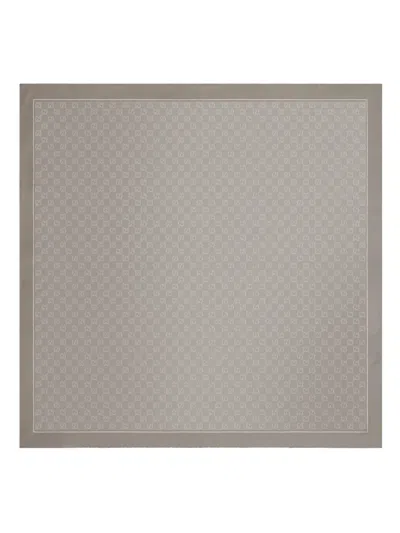 Gucci Gg Monogram Print Scarf In Gray