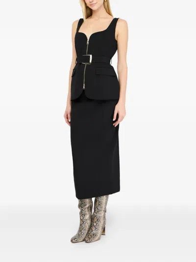 Liu •jo Long Skirt With Zip In Black