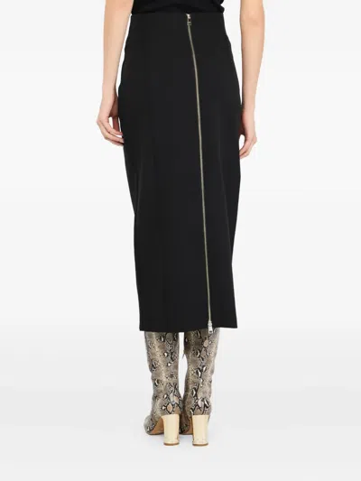 Liu •jo Long Skirt With Zip In Black