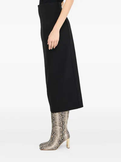 Liu •jo Long Skirt With Zip In Black
