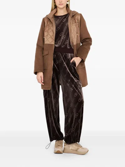 Liu •jo Chenille Jogging Pants In Brown