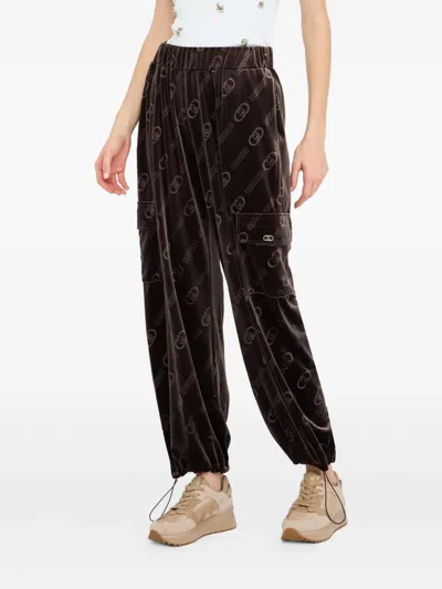 Liu •jo Chenille Jogging Pants In Brown