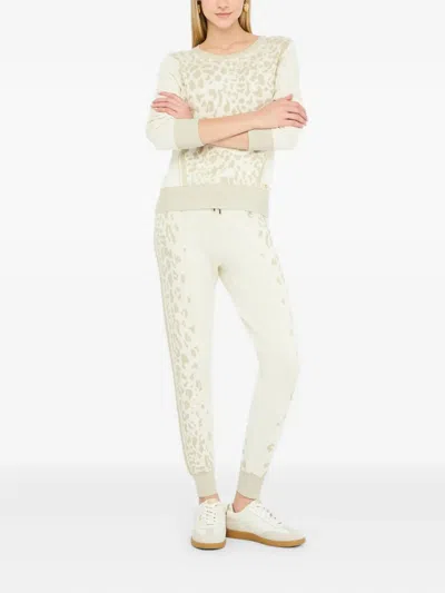 Liu •jo Animal-print Trousers In White