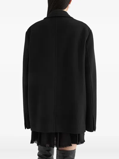 Jil Sander Wool Coat In Black