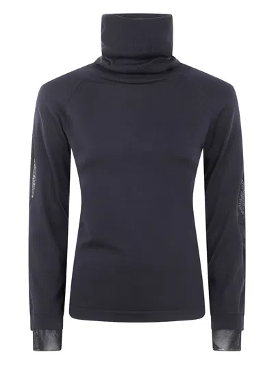 Y-3 Turtleneck Long-sleeve Top In Blue