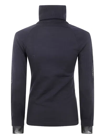 Y-3 Turtleneck Long-sleeve Top In Blue