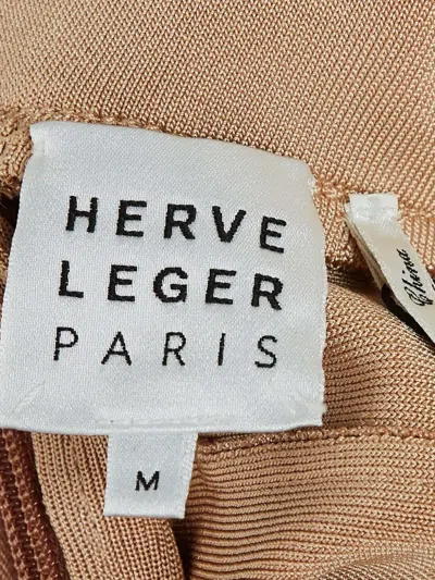 Pre-owned Herve Leger 2023 Fringed Lurex Dress