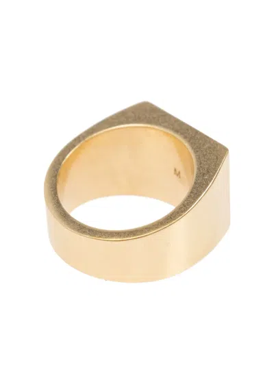 Vetements Square-signet Ring In Gold