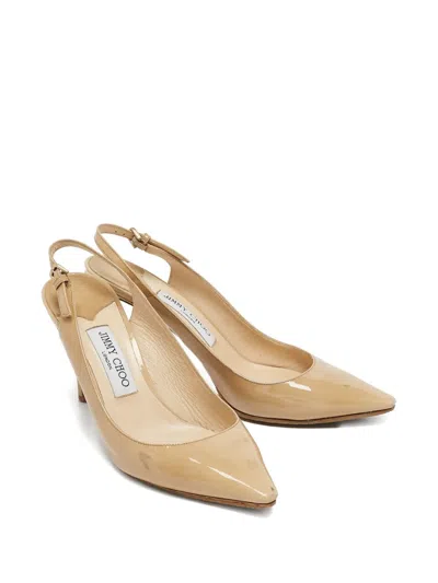 Pre-owned Jimmy Choo 90mm Patent-leather Slingback Pumps