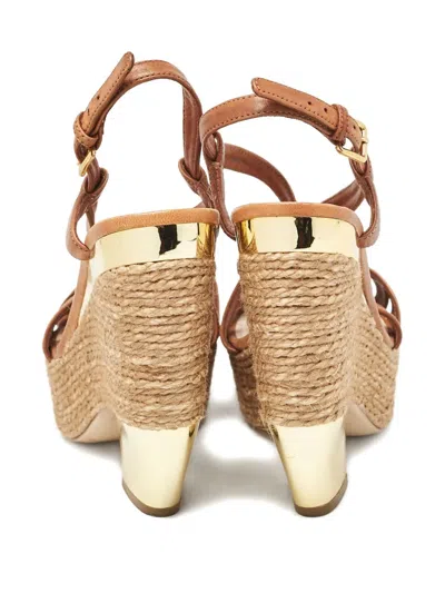 Pre-owned Miu Miu 135mm Leather Rope-wedge Sandals