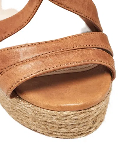 Pre-owned Miu Miu 135mm Leather Rope-wedge Sandals