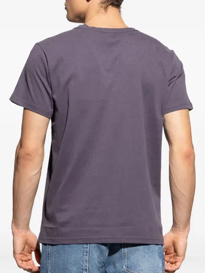 Isabel Marant Logo-embroidered Cotton T-shirt In Purple