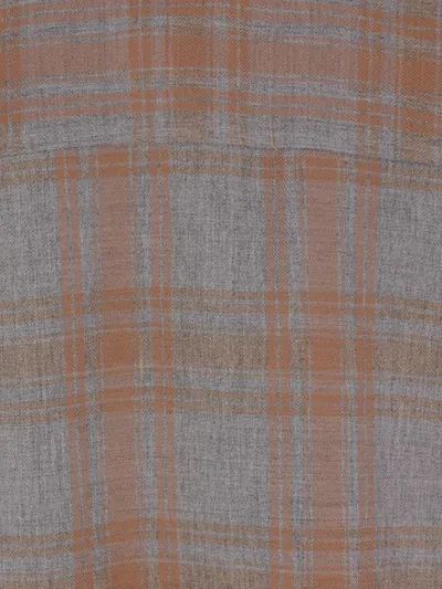 Rohe Check-pattern Shirt In Gray