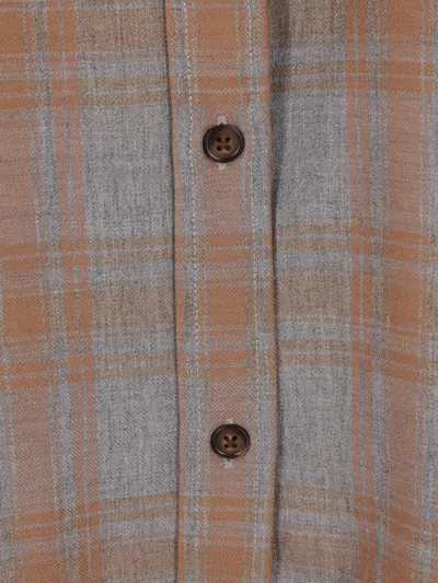 Rohe Check-pattern Shirt In Gray