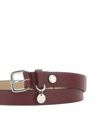 Gianni Chiarini Pebble-textured Buckle Belt In Brown