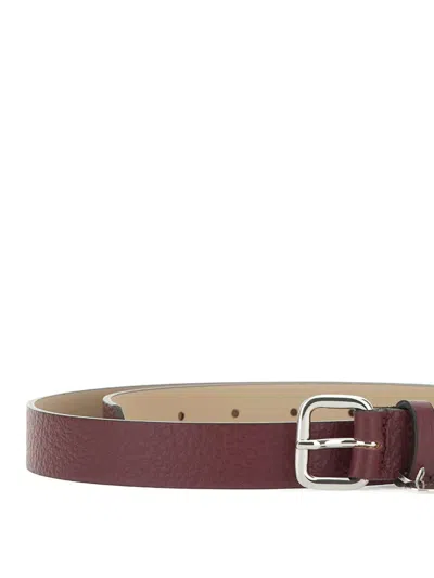 Gianni Chiarini Pebble-textured Buckle Belt In Brown