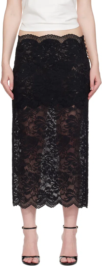 Rabanne Lace Cropped Midi Skirt