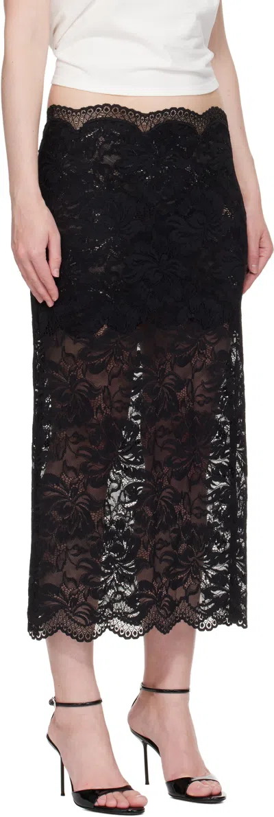 Rabanne Lace Cropped Midi Skirt