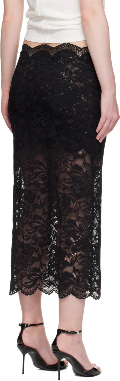 Rabanne Lace Cropped Midi Skirt