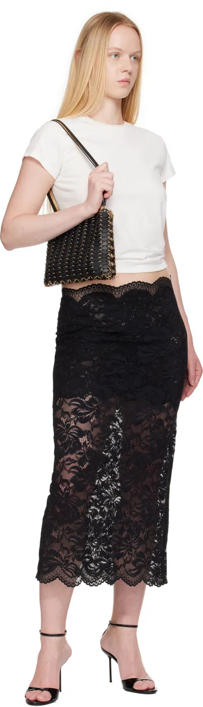 Rabanne Lace Cropped Midi Skirt
