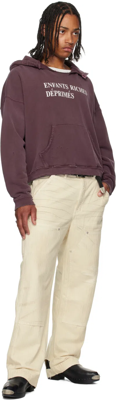 Enfants Riches Deprimes Burgundy Classic Logo Hoodie